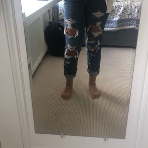 ripped boyfriend jeans